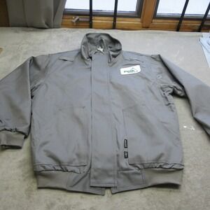 CRUDE FR Jacket Men Large Tall Gray Flame Resistant Work Arc Rated Full Zip Logo